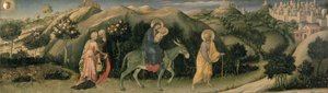 Adoration des Mages, prédelle centrale Fuite en Égypte, 1423 - Gentile da Fabriano
